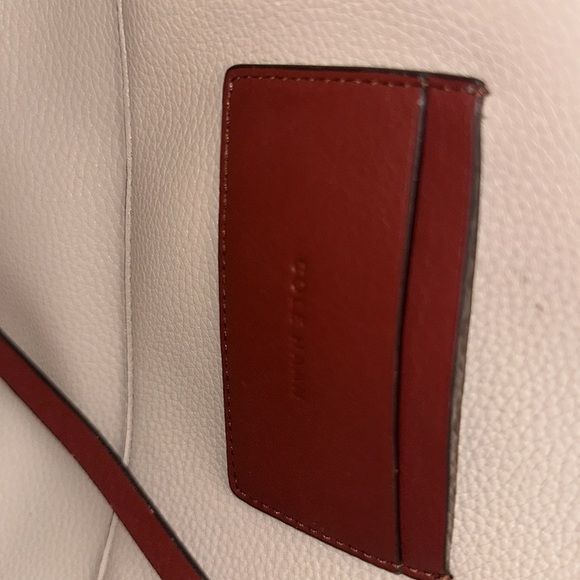 Cole Haan Red Leather Messenger Bag bucket - Picture 8 of 8